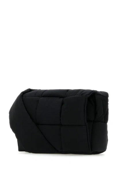 Shop Bottega Veneta Shoulder Bags In Blacksilver