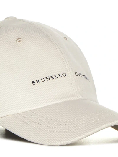 Shop Brunello Cucinelli Hats In Avena