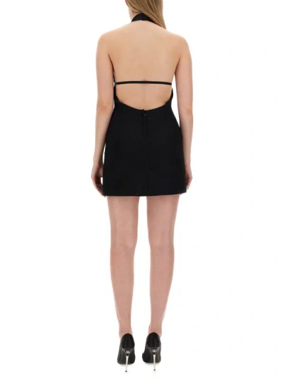 Shop Dolce & Gabbana Short Dress With Neckline On Back In Black