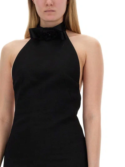 Shop Dolce & Gabbana Short Dress With Neckline On Back In Black