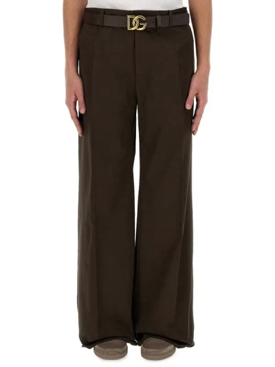 Shop Dolce & Gabbana Tailored Pants In Brown
