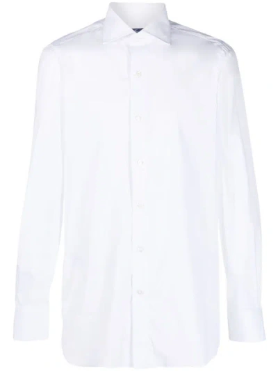 Shop Finamore 1925 Napoli Finamore Regular Fit Cotton Shirt In White