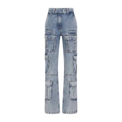 Shop Givenchy Pants In Clear Blue