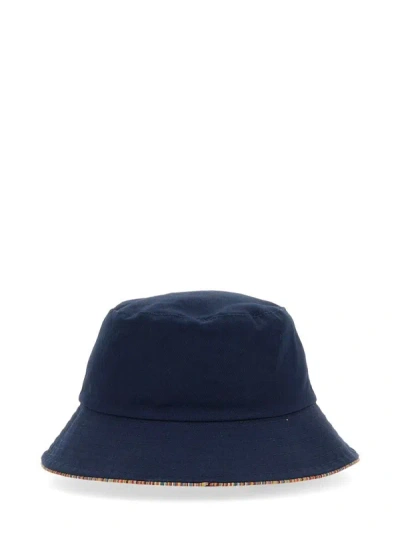 Shop Paul Smith Reversible Bucket Hat In Blue