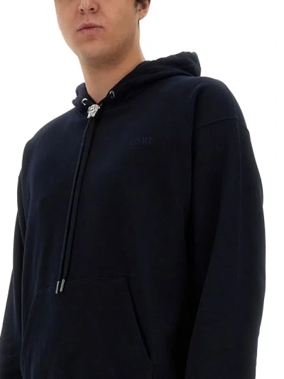 Shop Versace Sweatshirt With Logo In Blue