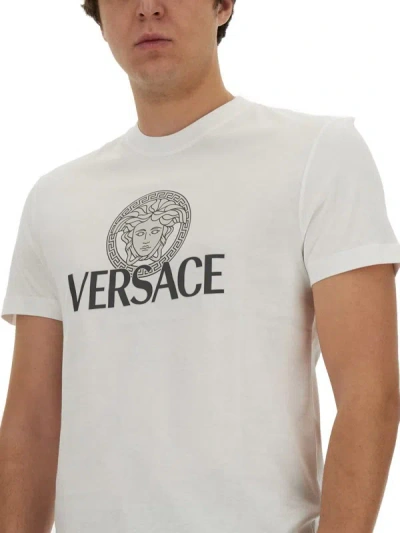 Shop Versace Jersey T-shirt In White