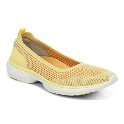 Shop Vionic Women's Kallie Slip-on Knit Shoes - Medium Width In Sun In Yellow