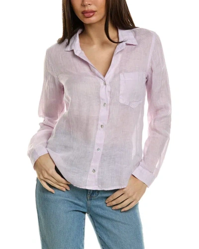 Shop Bella Dahl Pocket Button-down Shirt In Purple