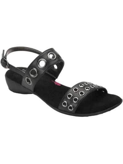 Shop Ros Hommerson Meredith Womens Heeled Buckle Strappy Sandals In Black