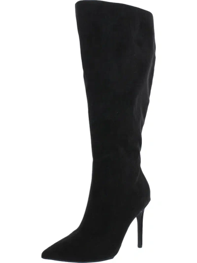 Shop Inc Rajel Womens Faux Suede Wide Calf Knee-high Boots In Black