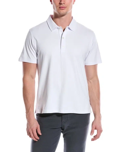 Shop J.mclaughlin J. Mclaughlin Solid Fairhope Polo Shirt In White