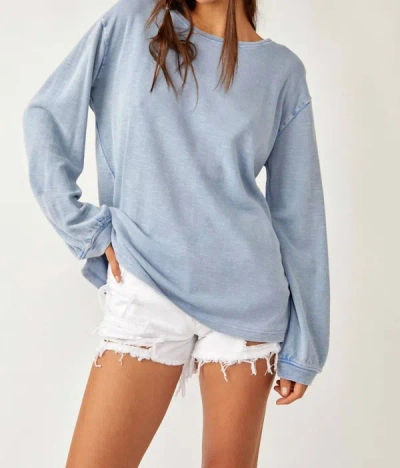 Shop Free People Soul Song Tee In Light Blue