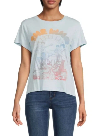 Shop Chaser The Who Retro Band Tee In Tide Blue In White