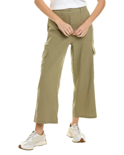 Shop Ellen Tracy Linen-blend Cargo Pant In Green
