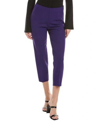 Shop Piazza Sempione Audrey Wool-blend Pant In Purple