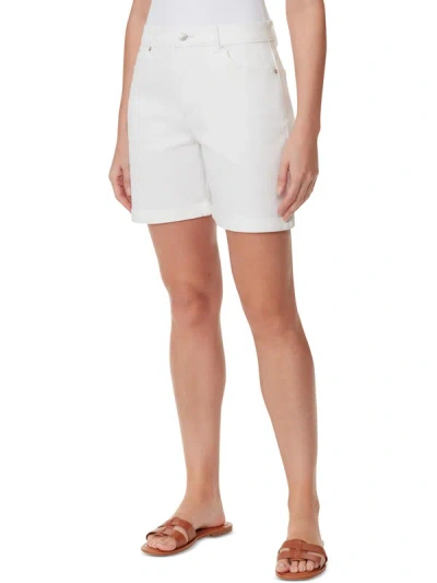 Shop Gloria Vanderbilt Amanda Womens High Rise Mini Denim Shorts In White