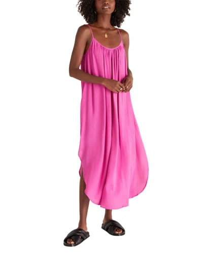 Shop Z Supply Tiana Crinkle Midi Dress In Pink