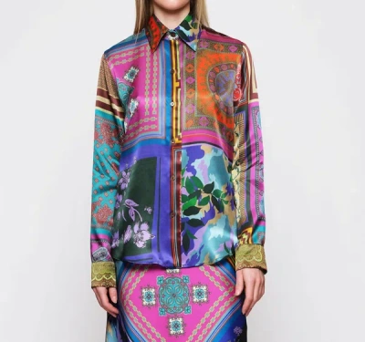 Shop Mirto Mariana Blouse In Multi