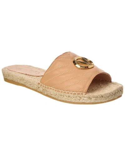 Shop Valentino By Mario Valentino Clavel Leather Sandal In Beige