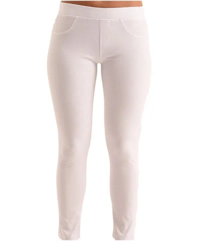 French Kyss High Waisted Jegging In White In White