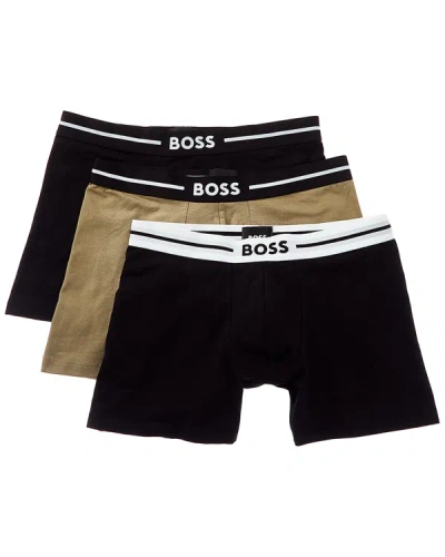 Shop Hugo Boss 3pk Bold Boxer Brief In Black