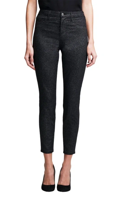 Shop L Agence Margot Skinny Jeans In Black/silver