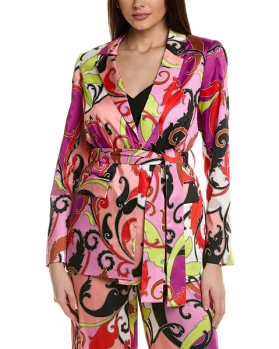 Shop Ungaro Heidi Print Kimono Blazer In Pink