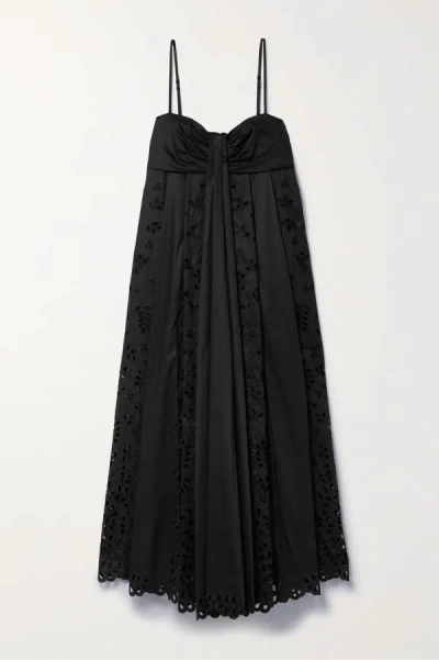 Shop Jonathan Simkhai Tori Seamed Midi Dress In Black