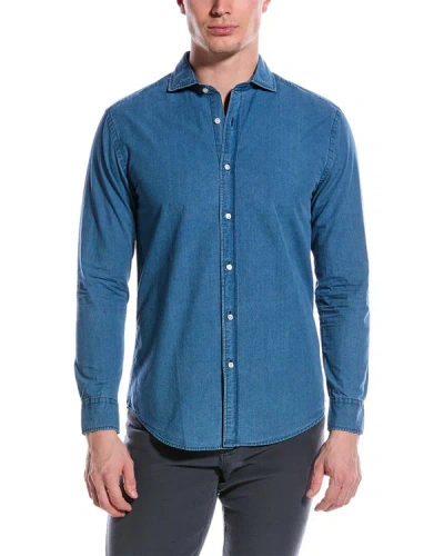 Shop J.mclaughlin J. Mclaughlin Solid Drummond Shirt In Blue