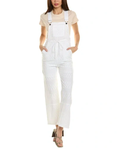 Shop Raga Juhi Eyelet Overalls Jumpsuit In White
