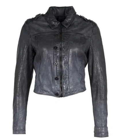 Shop Mauritius Faira Leather Jacket In Black