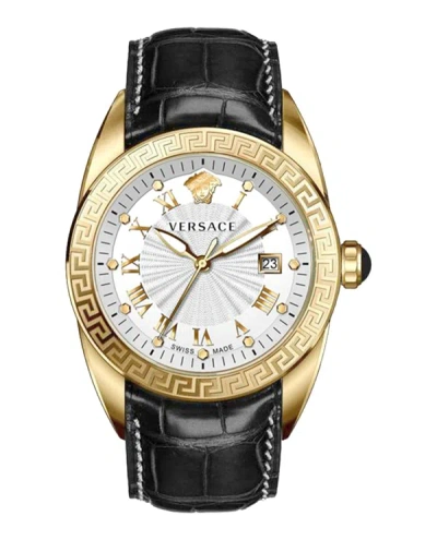 Shop Versace V-sport Ii Strap Watch In Gold