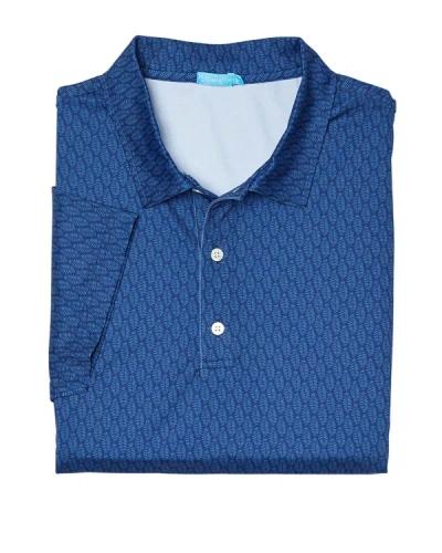 Shop J.mclaughlin J. Mclaughlin Leaflett Fairhope Polo Shirt In Blue