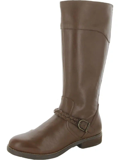 EARTH MIRA WOMENS LEATHER TALL KNEE-HIGH BOOTS 