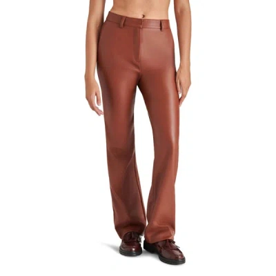 Shop Steve Madden Mercer Faux Leather Pant In Cognac In Green