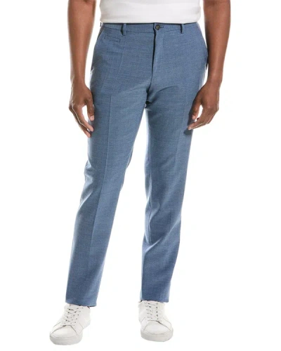 Shop Hugo Boss Slim Fit Wool-blend Pant In Blue