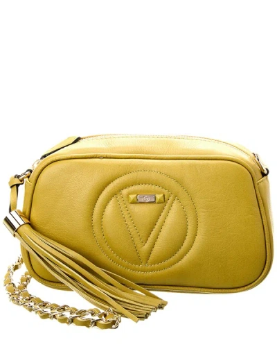 Shop Valentino By Mario Valentino Bella Leather Crossbody In Yellow