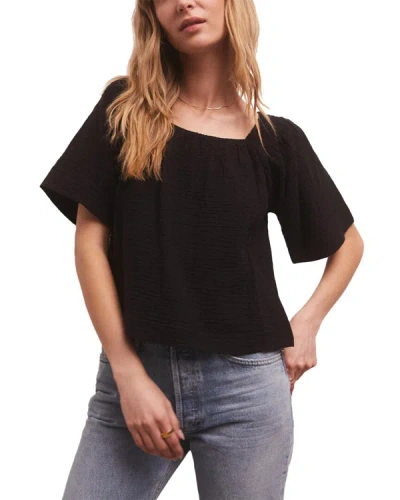 Shop Z Supply No Rules Gauze Top In Black