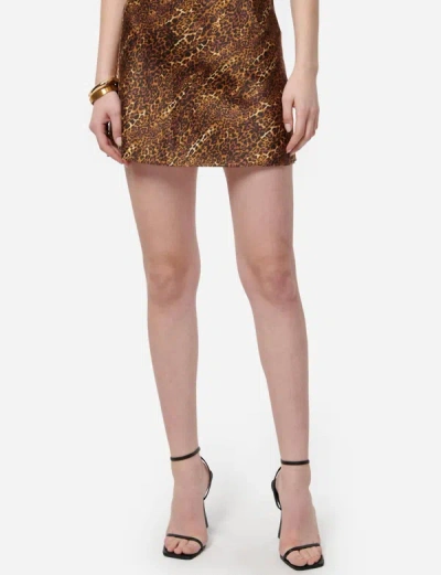 Shop Cami Nyc Aviva Mini Skirt In Animal Print In Gold