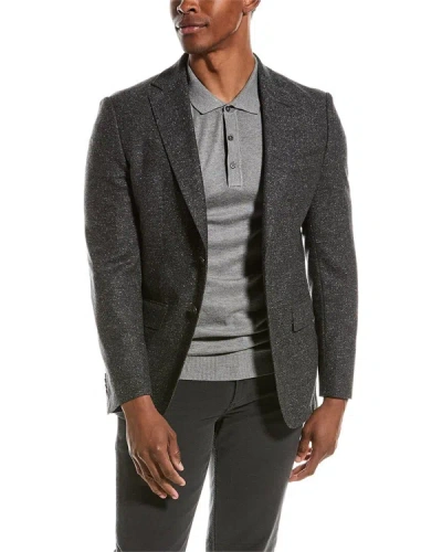 Shop Hugo Boss Wool-blend Blazer In Grey