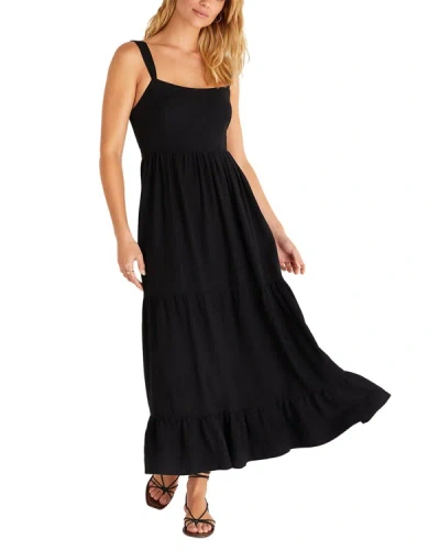 Shop Z Supply Ayla Linen-blend Midi Dress In Black