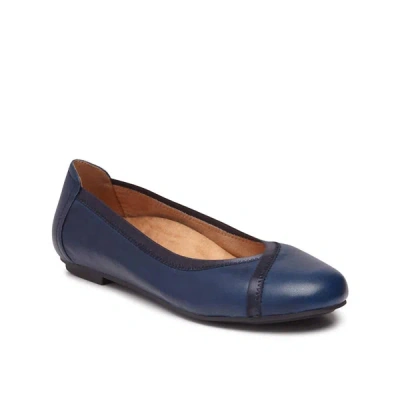 Shop Vionic Spark Caroll Ballet Flat Shoes - Wide Width In Navy In Blue
