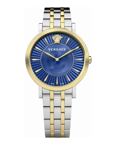 Shop Versace V-eternal Bracelet Watch In Gold