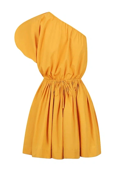 Shop S/w/f Exaggerated Puff Sleeve Mini In Sunstone In Yellow