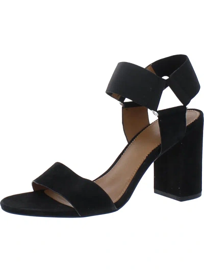 Shop Sarto Franco Sarto Olivia Womens Suede Open Toe Heels In Black