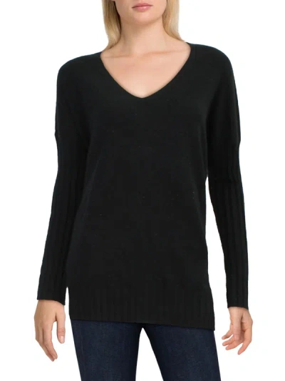 Shop French Connection Womens Long Sleeves V-neck Pullover Sweater In Black