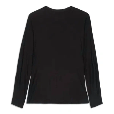 Shop Lululemon Men's Fundamental Long Sleeve Shirt In Black