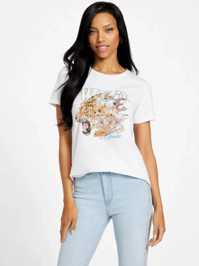 Shop Guess Factory Wilda Tee In White
