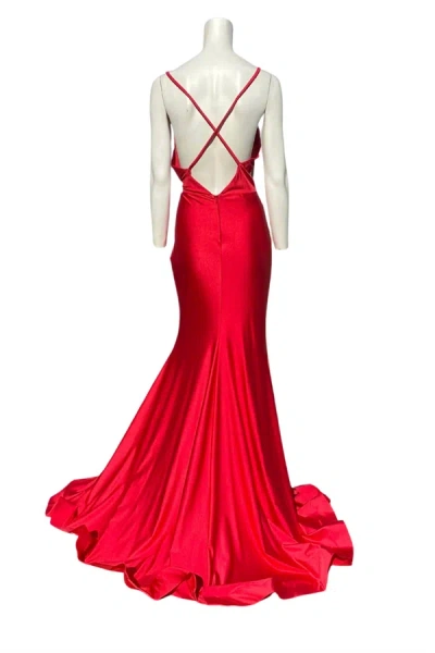 Shop Jessica Angel Evening Gown In Red