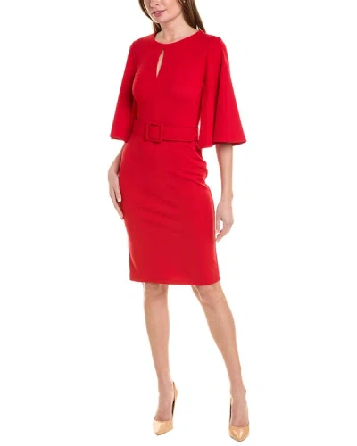 Shop Joseph Ribkoff Keyhole Sheath Dress In Red